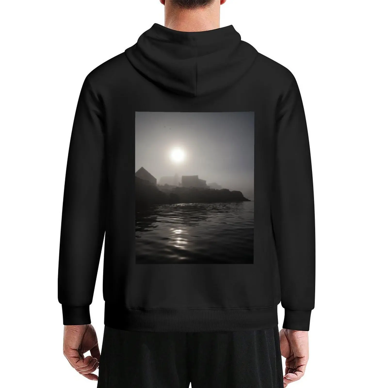 

Foggy harbor sunrise at Monhegan Island Maine Hoodie men's coat men's clothes korean clothes new hoodies and sweatshirts