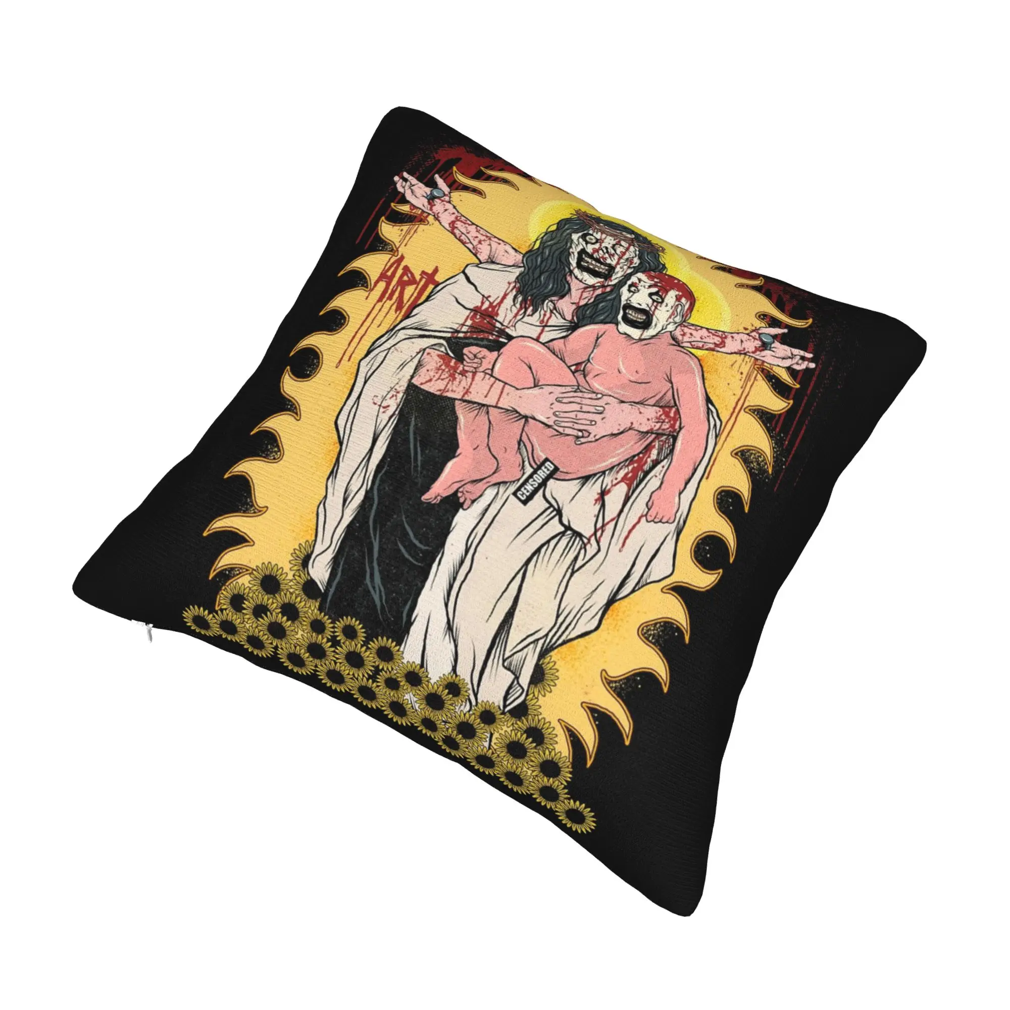 St. Art The Clown Terrifier Pillowcase Printing Polyester Cushion Cover Decoration  Pillow Case Cover Home Zippered 45X45cm