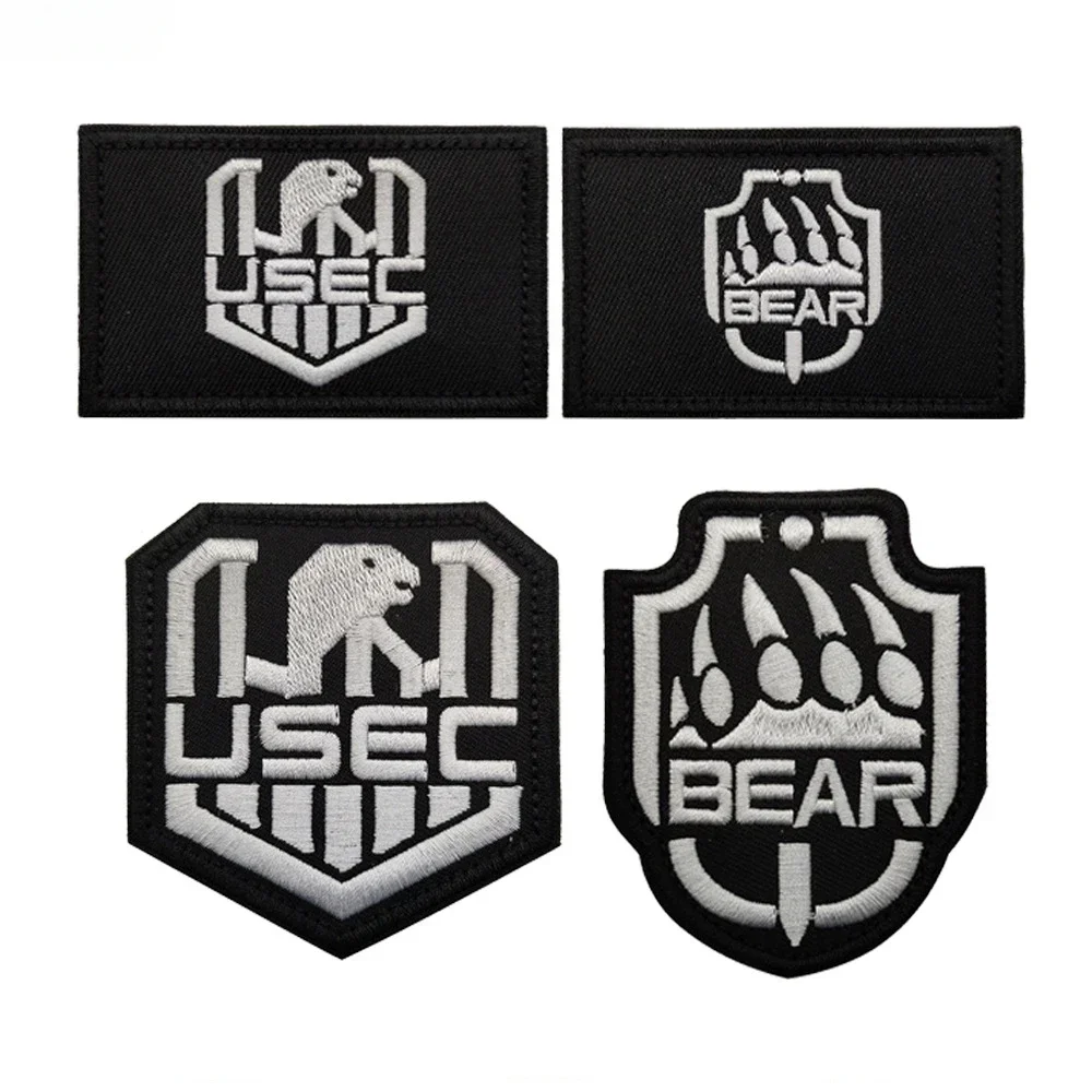 Escape From Tarkov BEAR USEC Patch Embroidered Patches Armband Hook and Loop Morale Badge Fabric Patches for Clothing DIY