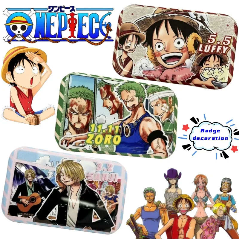 One Piece Roronoa Zoro Monkey D. Luffy Kreativer Cartoon-Abzeichen-Rucksack Kleidung Hochwertiger Dekorativer Anhänger Geschenk Großhandel – Detail 1