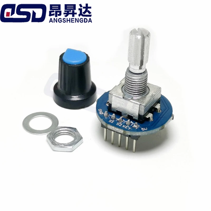 1PCS Rotary Encoder Module for Arduino Brick Sensor Development Round Audio Rotating Potentiometer Knob Cap EC11