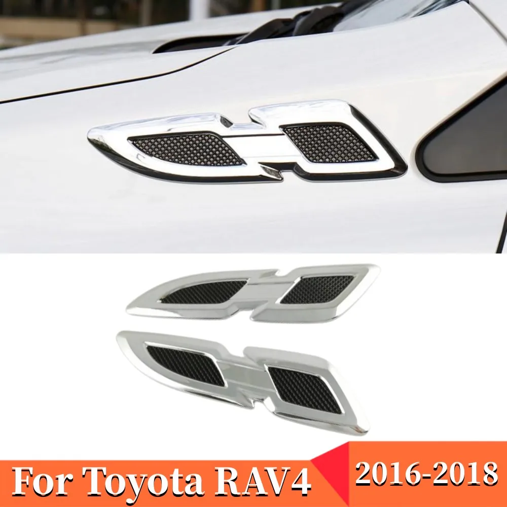 

For Toyota RAV4 RAV 4 2016 2017 2018 ABS Chrome Car Wing Right&Left Side Badge Fender Emblem Sticker Car Styling Accessories