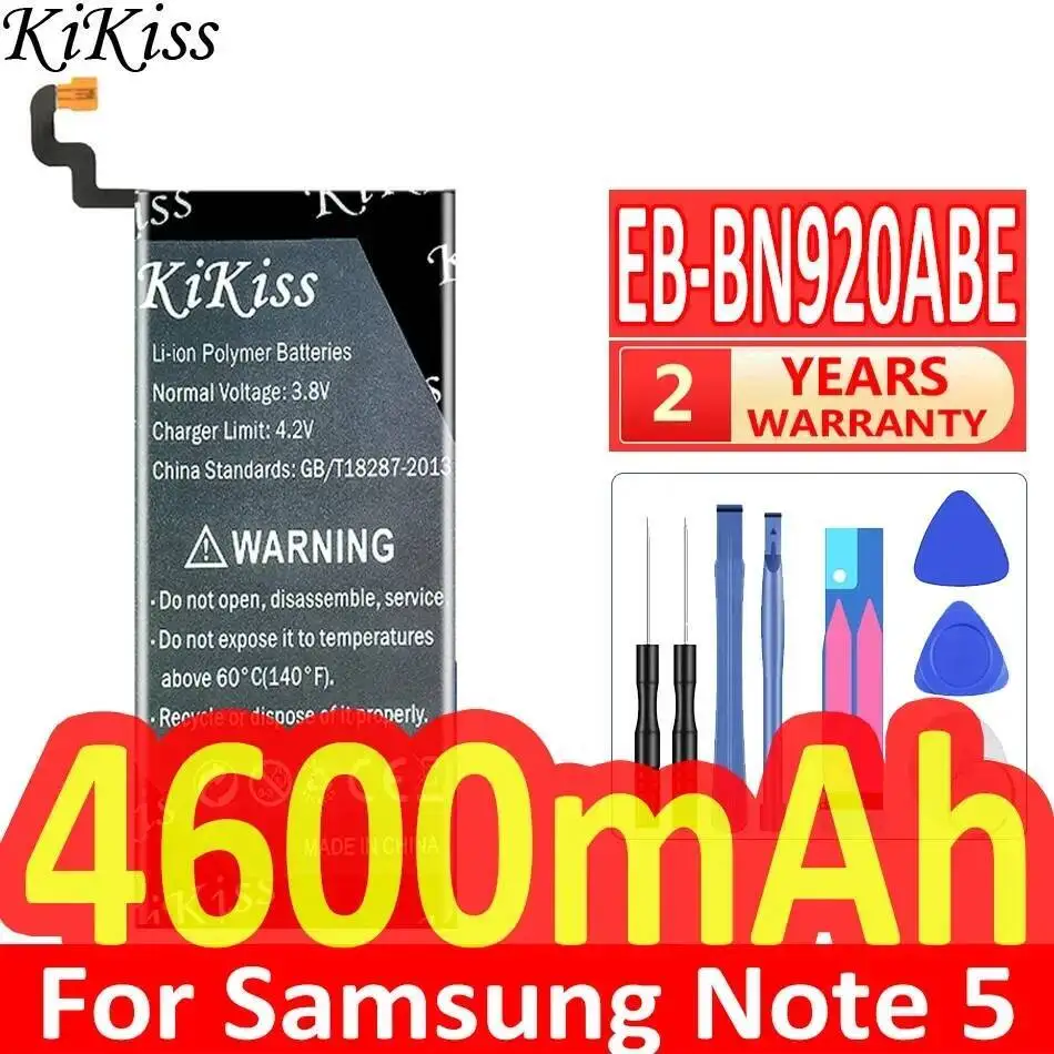 لسامسونج غالاكسي نوت 5 N9200 N920t N920c SM-N9208 4600Mah EB-BN920ABE بطارية الهاتف المحمول عالية الكفاءة