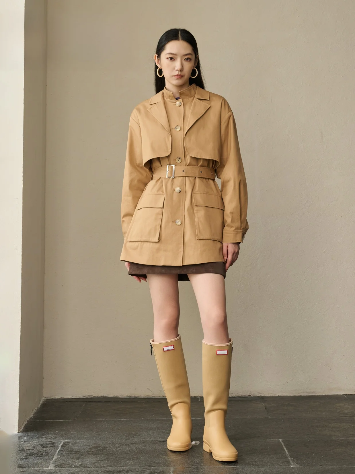 

Retro Workwear Sle Women's Jaet Coat Cotton Ele 25 Winter Unique Tailoring Quiet Luxury Cold Tone Row Sle