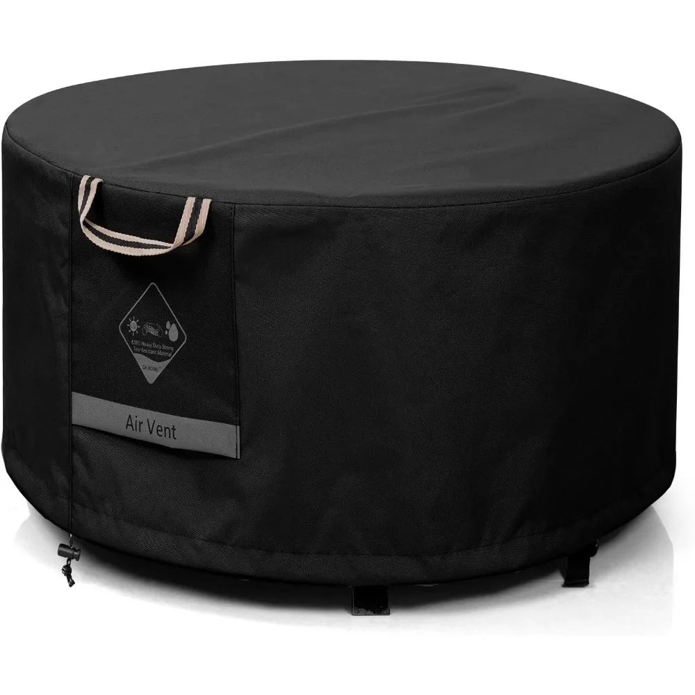 

Круглое покрытие для костровища, 100% водонепроницаемое, прочное и износостойкое (600D), диаметр 36 дюймов, высота 20 дюймов - черное.