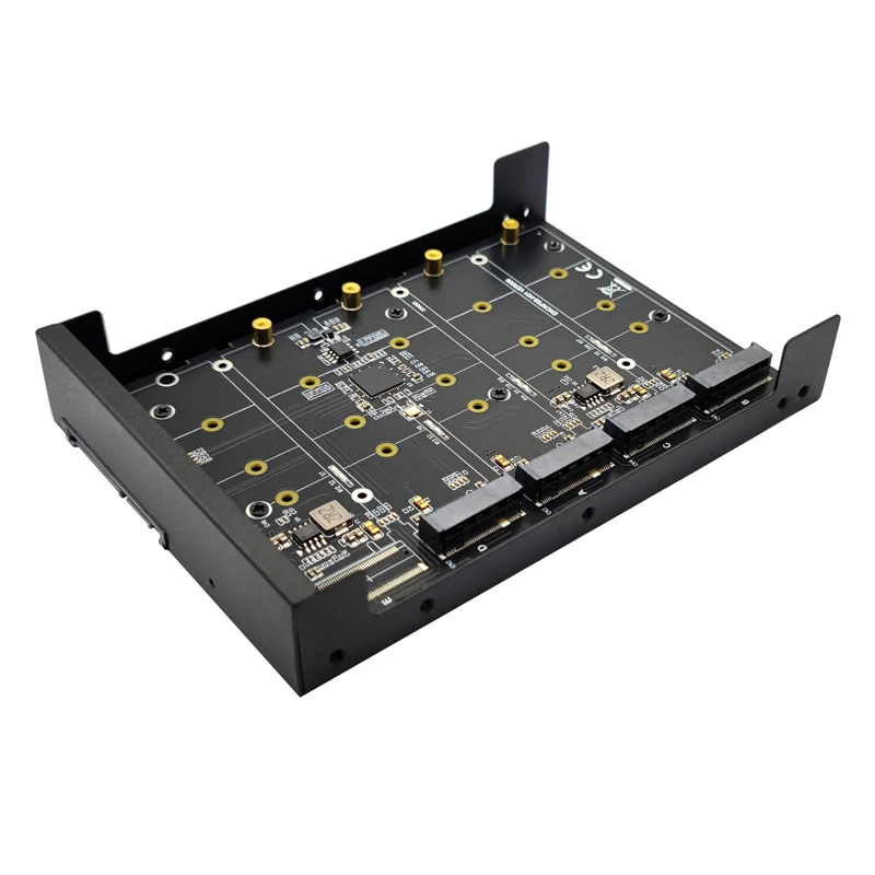 JBOD 어댑터 카드 인클로저 소켓 포함 금속 케이스, 4/5 포트 B + M 키, M.2 SATA SSD to 3.5 인치 SATA3.0, 6GB, M2 NGFF to SATA 어댑터 박스
