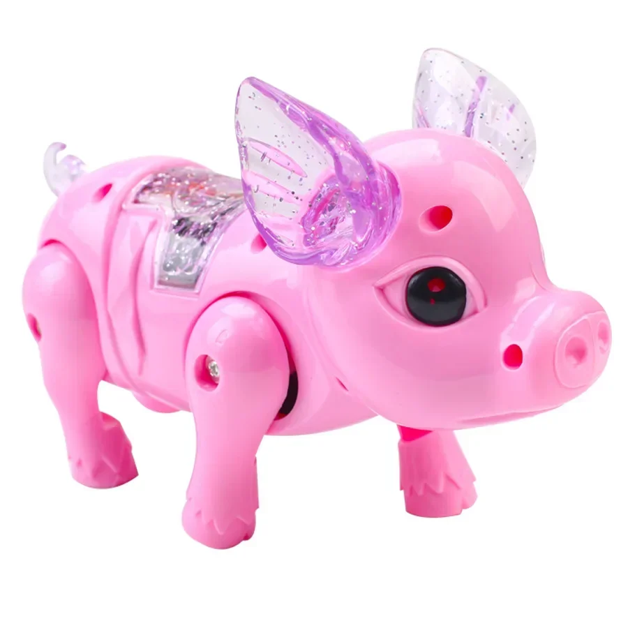 Cute Electric Walking Pig Toy with Light Musical Kids  Pink Color Funny Electronics Toy Children Birthday Gift Toys