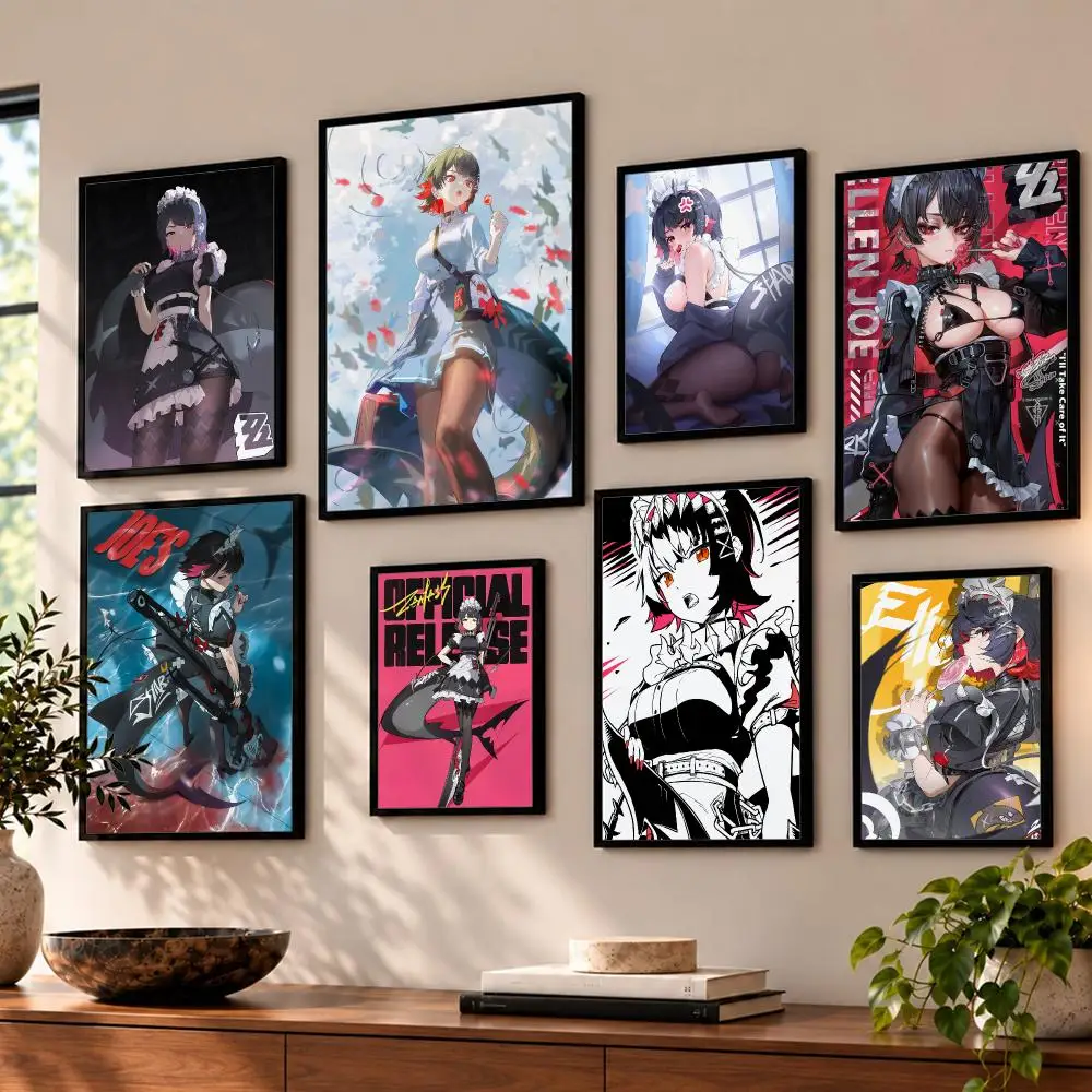 Ellen Joe Z-Zenless Zone Z-Zero Poster HD Home Wall Stickers House hallway Living Room Bedroom Bar Office Decor Art Prints