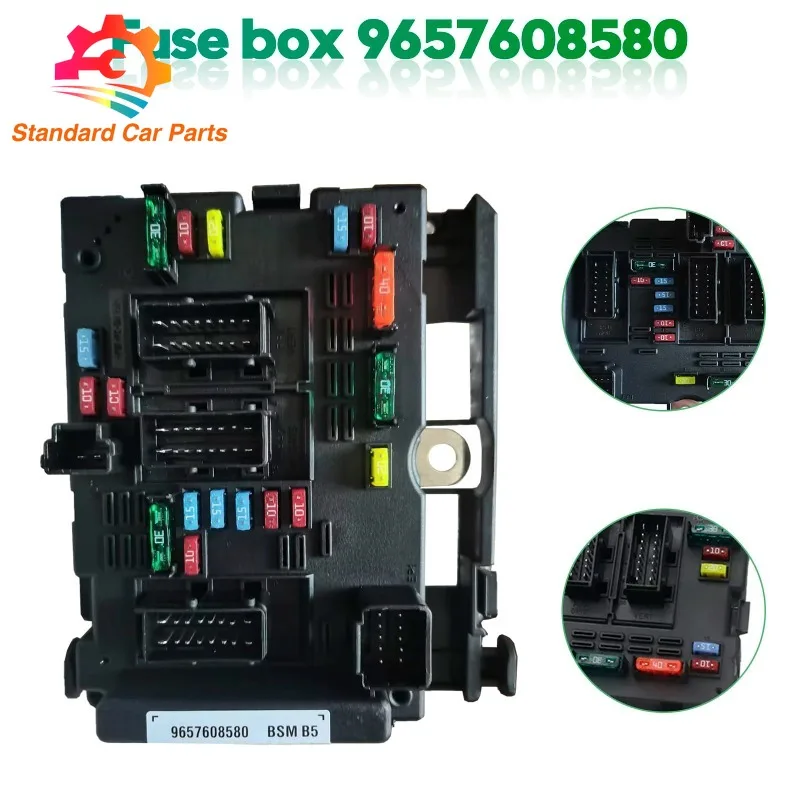 

9657608580 6500Y1 New Fuse Box Unit Assembly Under Bonnet BSM B5 For Citroen C2 C5 Picasso Peugeot 206 207 307