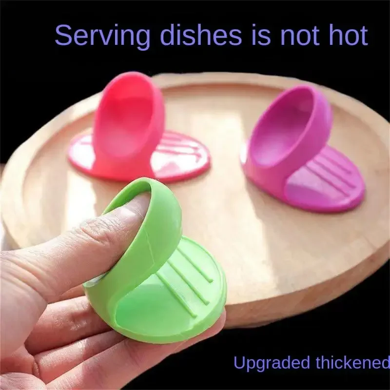 Kitchen Silicone Heat Insulation Finger Sleeve BBQ Insulated Gloves Baking Mitts Household Oven Microwave Oven Kitchen Accessory