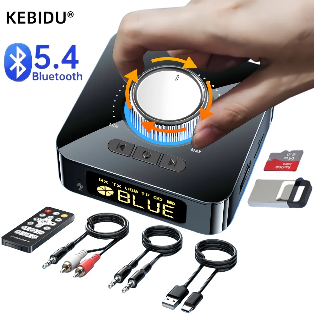 بلوتوث استقبال الارسال التحكم عن بعد ستيريو الموسيقى 3.5 مللي متر AUX جاك RCA TF بطاقة محول الصوت اللاسلكي لمجموعة السيارة التلفزيون الكمبيوتر