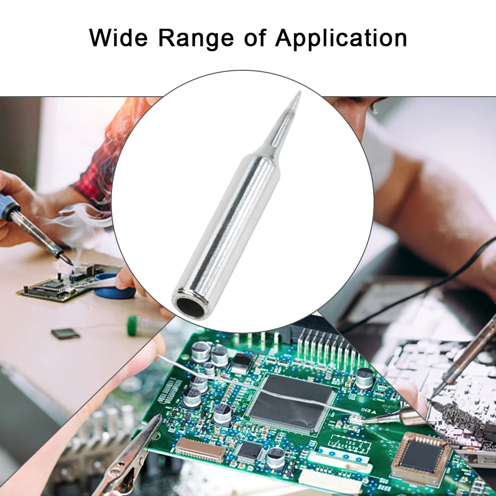 10 Pack Light Weight Soldering Iron Tip Tool 900M-T-I / 900M-T-B High Safety Lower Temperature Soldering Pure Copper Silver