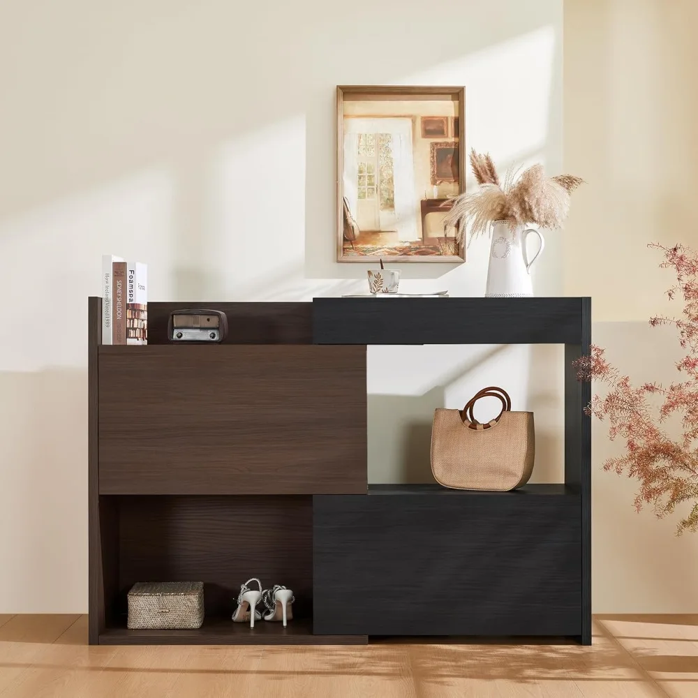 

Extendable & Rotating Shoe Cabinet, 32.5''-58.8'' Size With 1 Drawer, 90-Degree Corner Cabinet, Multifuctional Storage Combinati