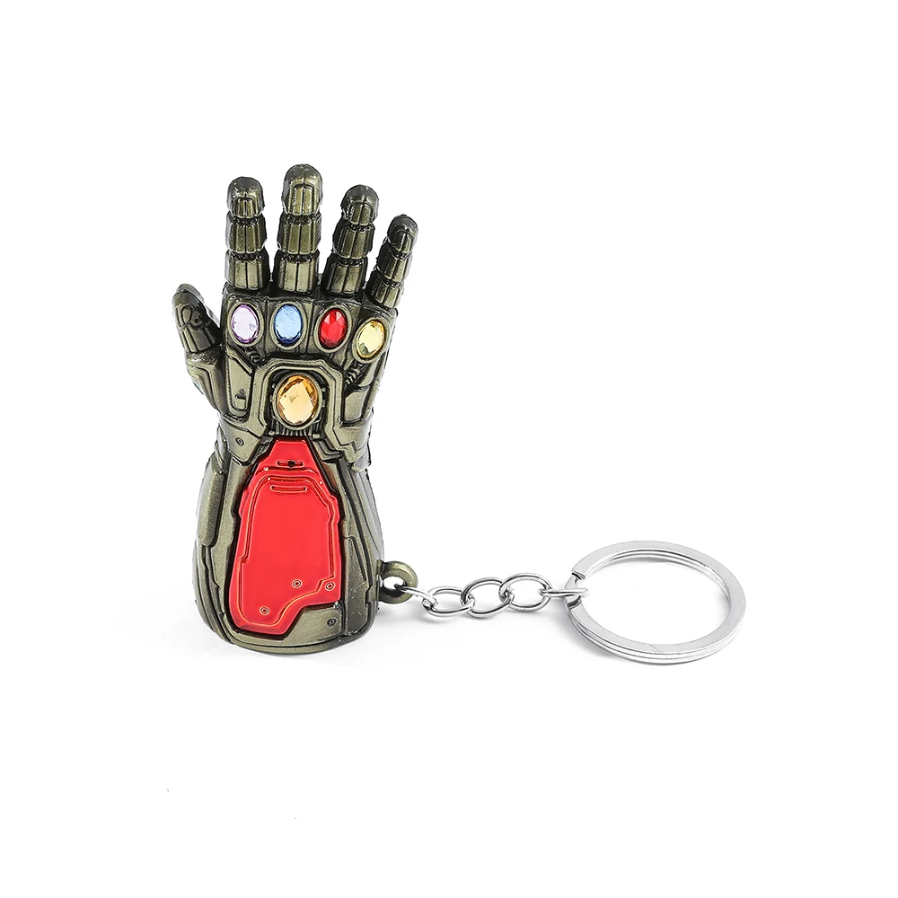 إنفينيتي قفاز مفتاح سلسلة أنيمي الرجل الحديدي ثانوس حلقة رئيسية اكسسوارات المفاتيح لمفاتيح السيارة لعبة قلادة أصدقاء هدية #3