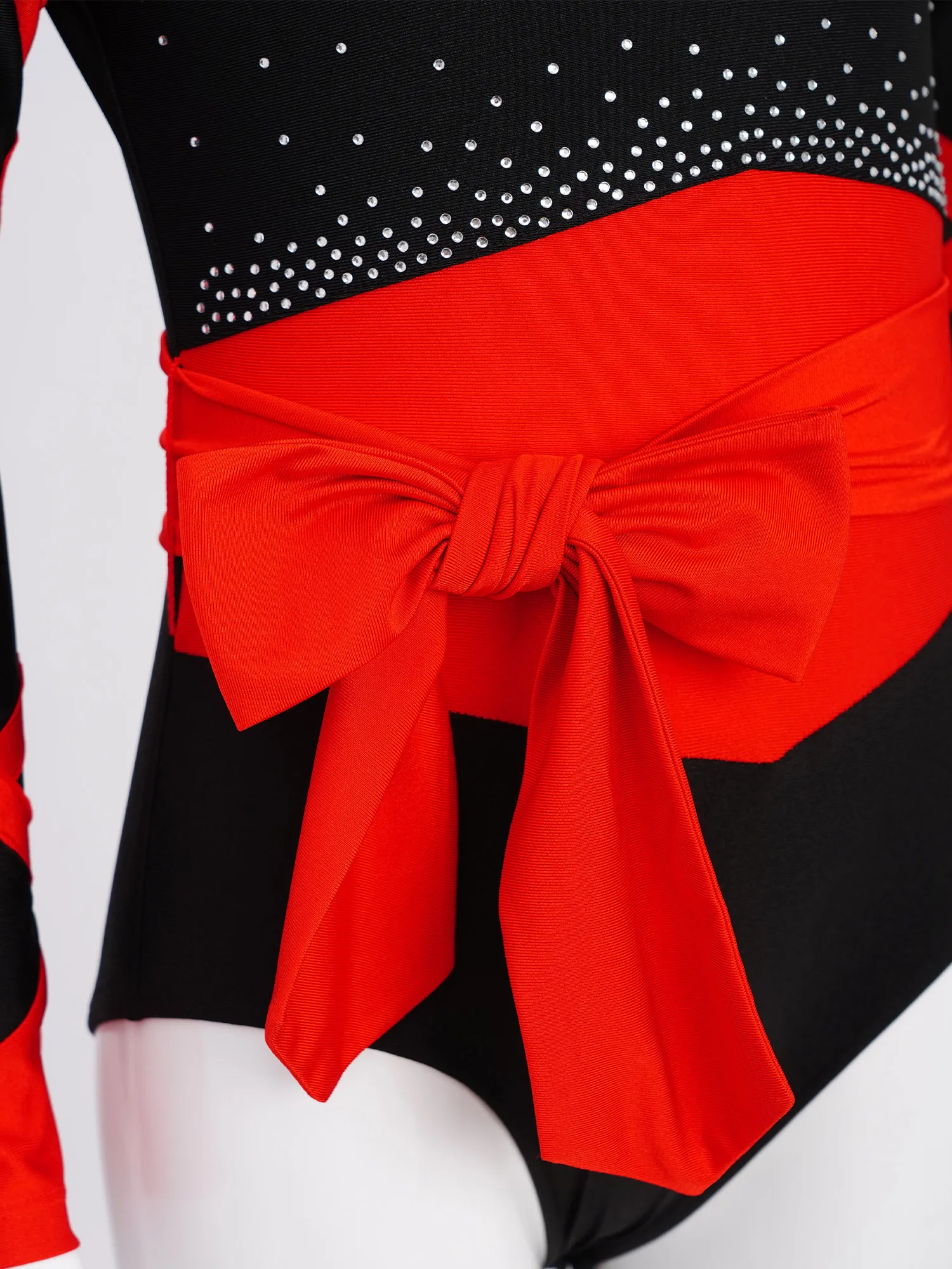 Dziewczęce stroje do łyżwiarstwa figurowego, gimnastyki, body z długim rękawem, błyszczące, z dżetami, w stylu chińskim, kombinezon do baletu, tańca, akrobatyki.