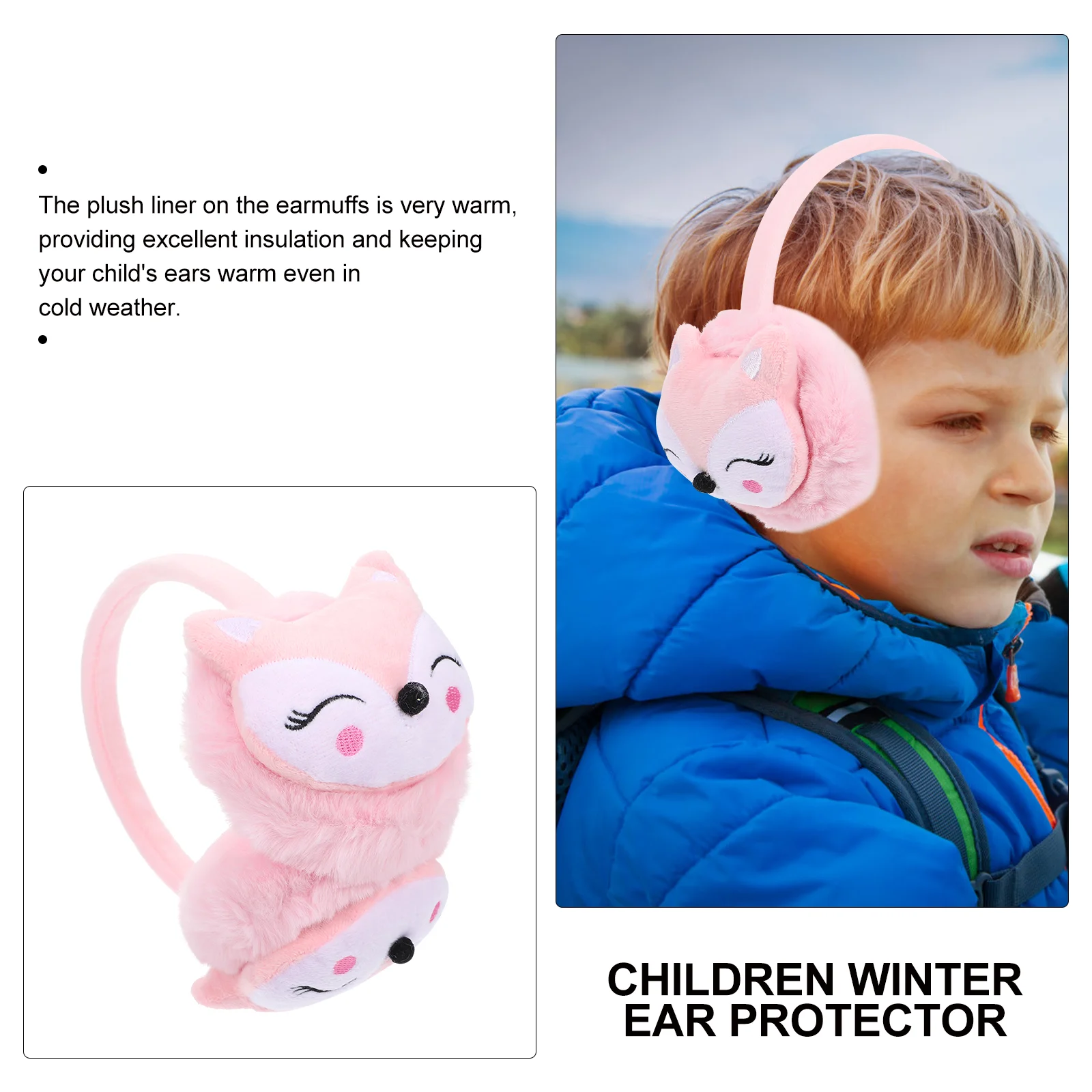 Children Warm Cartoon Shape for Kids Adorable Design Protector Animals Winter Thermal Covers