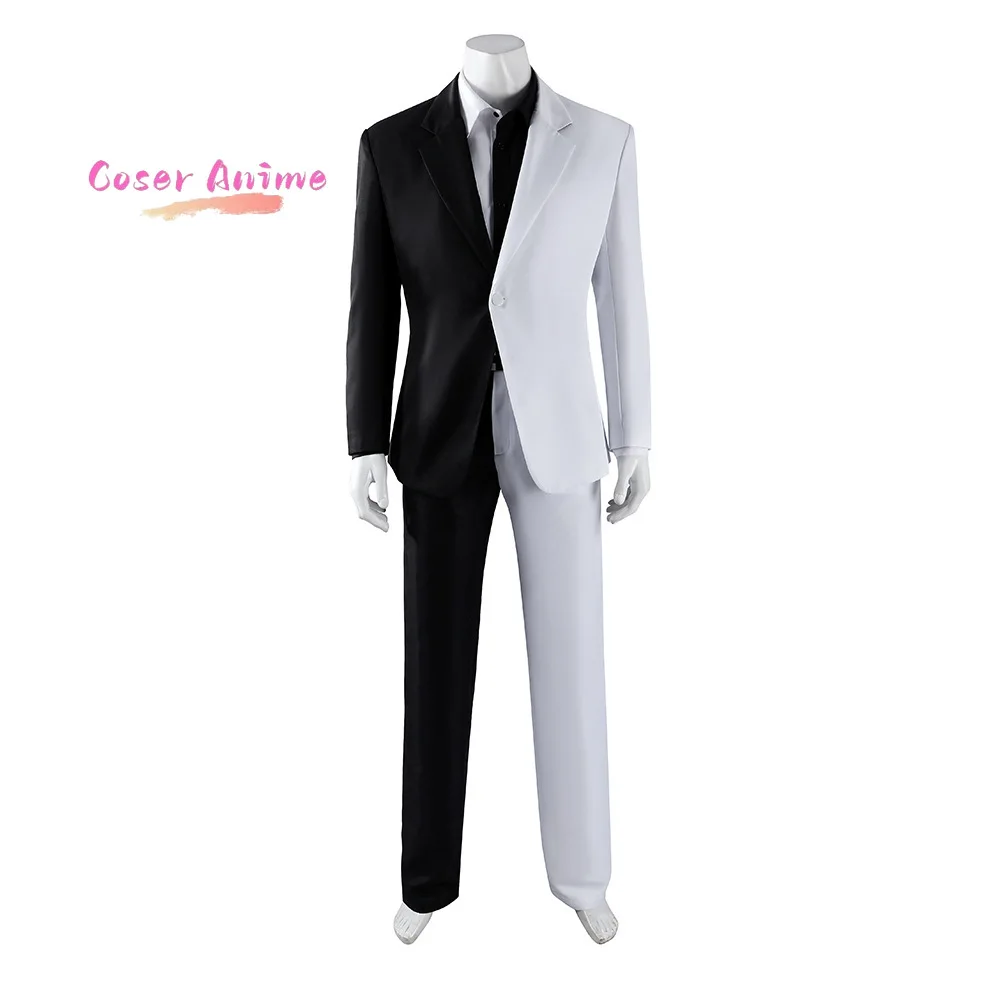 DC Two Face Harvey Dent Cosplay Costume Gothic Black and White Suit Stage Performance Costume Cosplay view 6