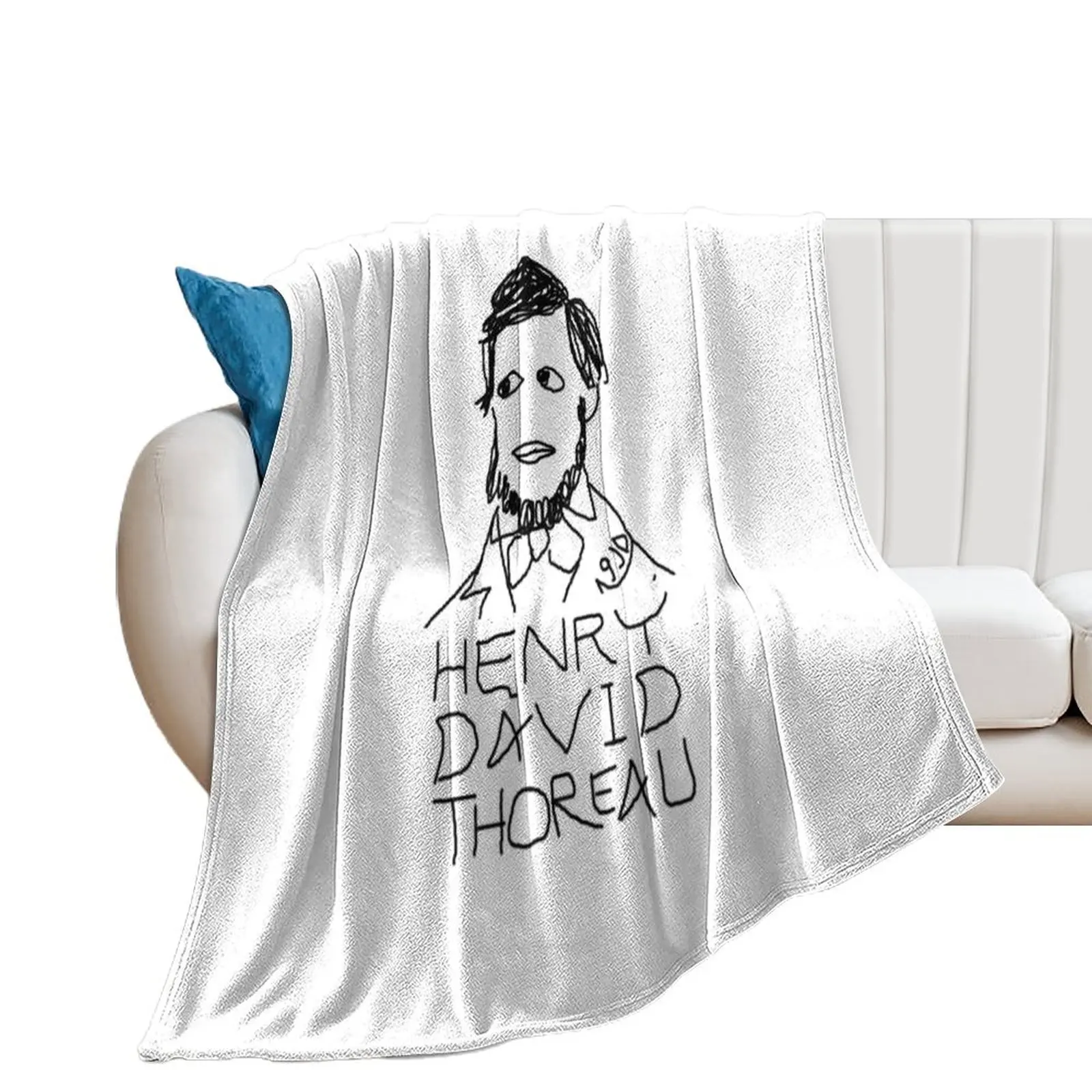 

Henry David Thoreau by 9JD Throw Blanket Hairys Luxury Throw Sofa Quilt Blankets