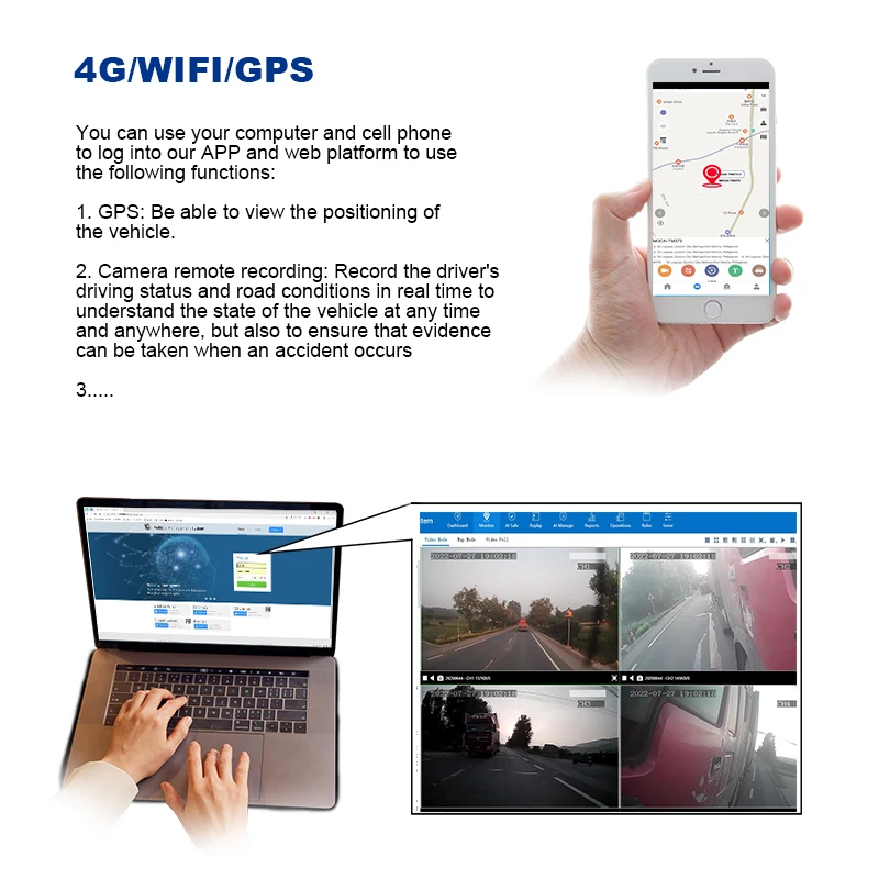 CMSV6 4G DVR كاميرا بانورامية للمركبات التجارية مقاومة للماء شاحنة سيارة حافلة 360 درجة نظام كاميرا الشاحنة
