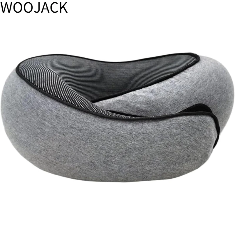 U-Shaped Pillow Snail Style Travel Neck Pillow Memory Foam Travel Neck Support Portable Adjustable Soft Noon Break Sleep Pillows