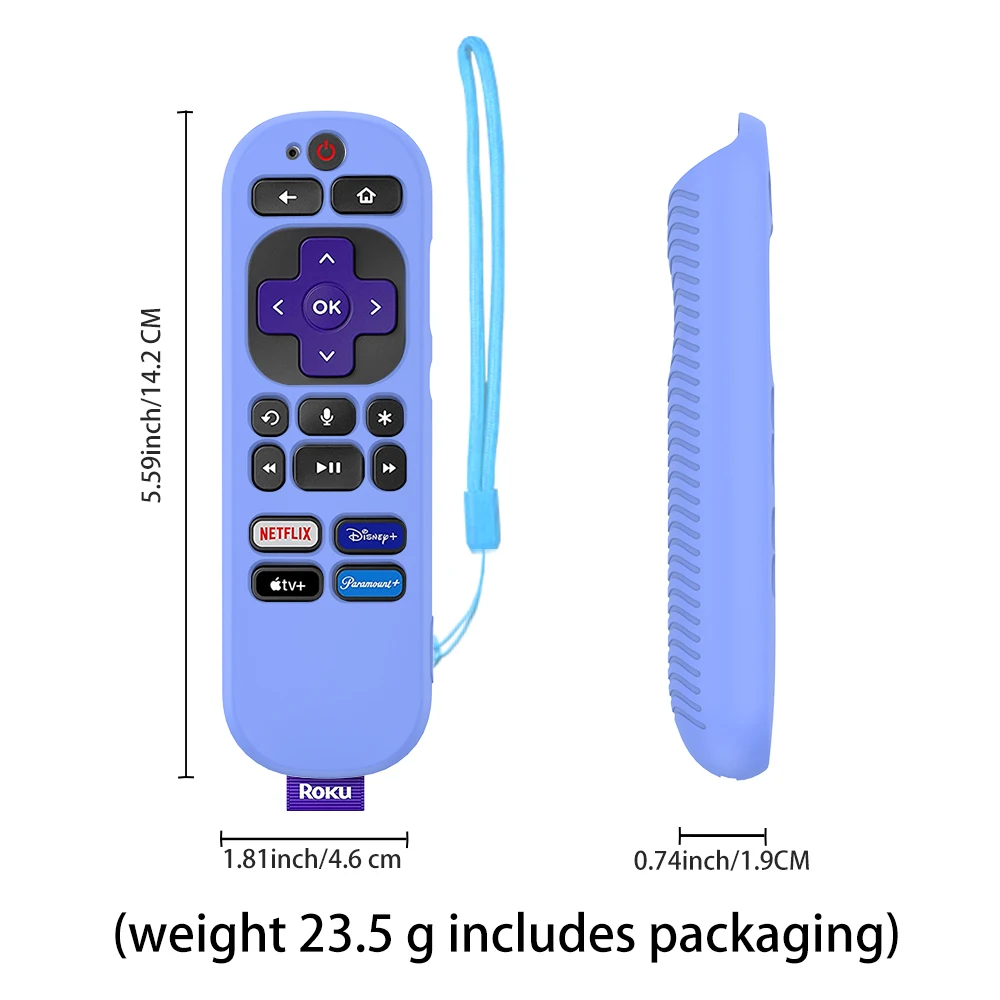 Smart TV Remote Full Wrap Protective Case for Roku Voice Remote (Official) RCA1R -for Roku Players, Roku Audio, Roku TV, Shockproof and Anti-Lost