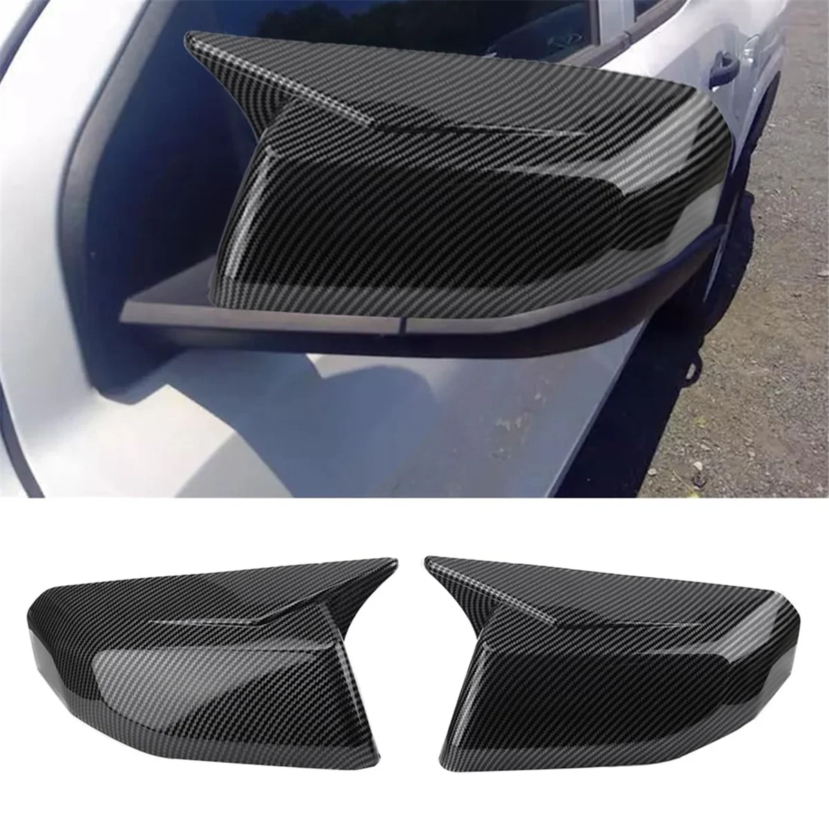 Rearview Mirror Cover Trim for Chevrolet Colorado 2023 2024 Side Mirror Cap Accessories Carbon Fiber