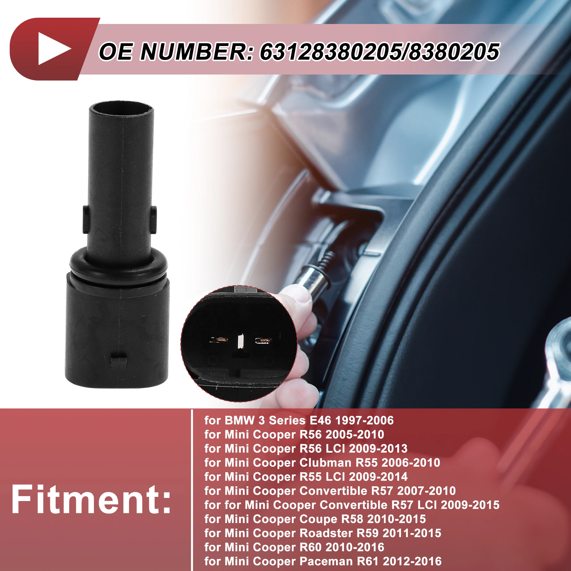 

UXCELL Parking Light Socket for BMW 3 Series E46 1997-2006 No.63128380205/8380205 Lamp Bulb Connector 2