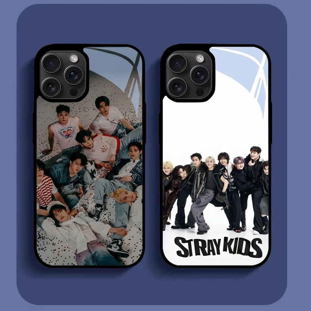 S-Stray K-Kids-S Phone Case For iPhone16 15 14 13 12 11 Pro Xs Max Mini XR X 7 8 Plus luxury Mirror Hard Funda