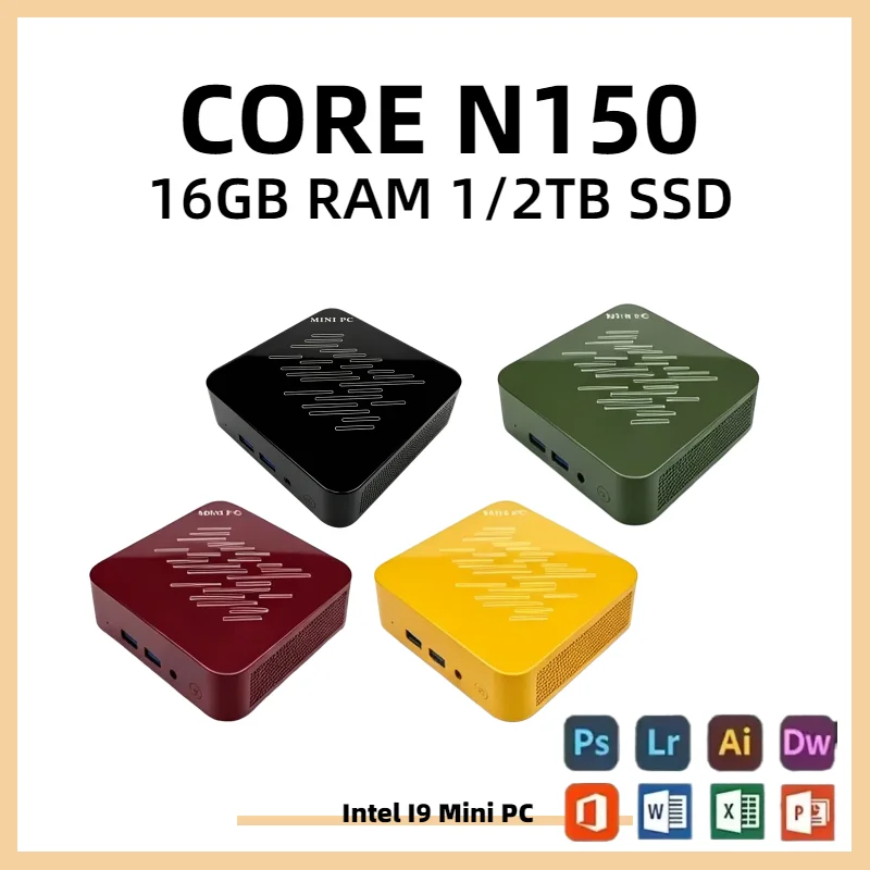 2026 Hot  Intel Core N150 16GB RAM 1/2TB SSD Bluetooth 5.2 WiFi6 1000M Ethernet  Gaming Office Intel I9 Mini PC