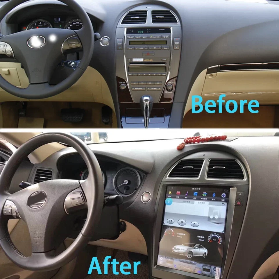 12.1inch Android15 Screen For Lexus ES350 ES ES240 ES300 2006-2012 Car Radio Carplay Stereo GPS Multimedia Video Player 2Din