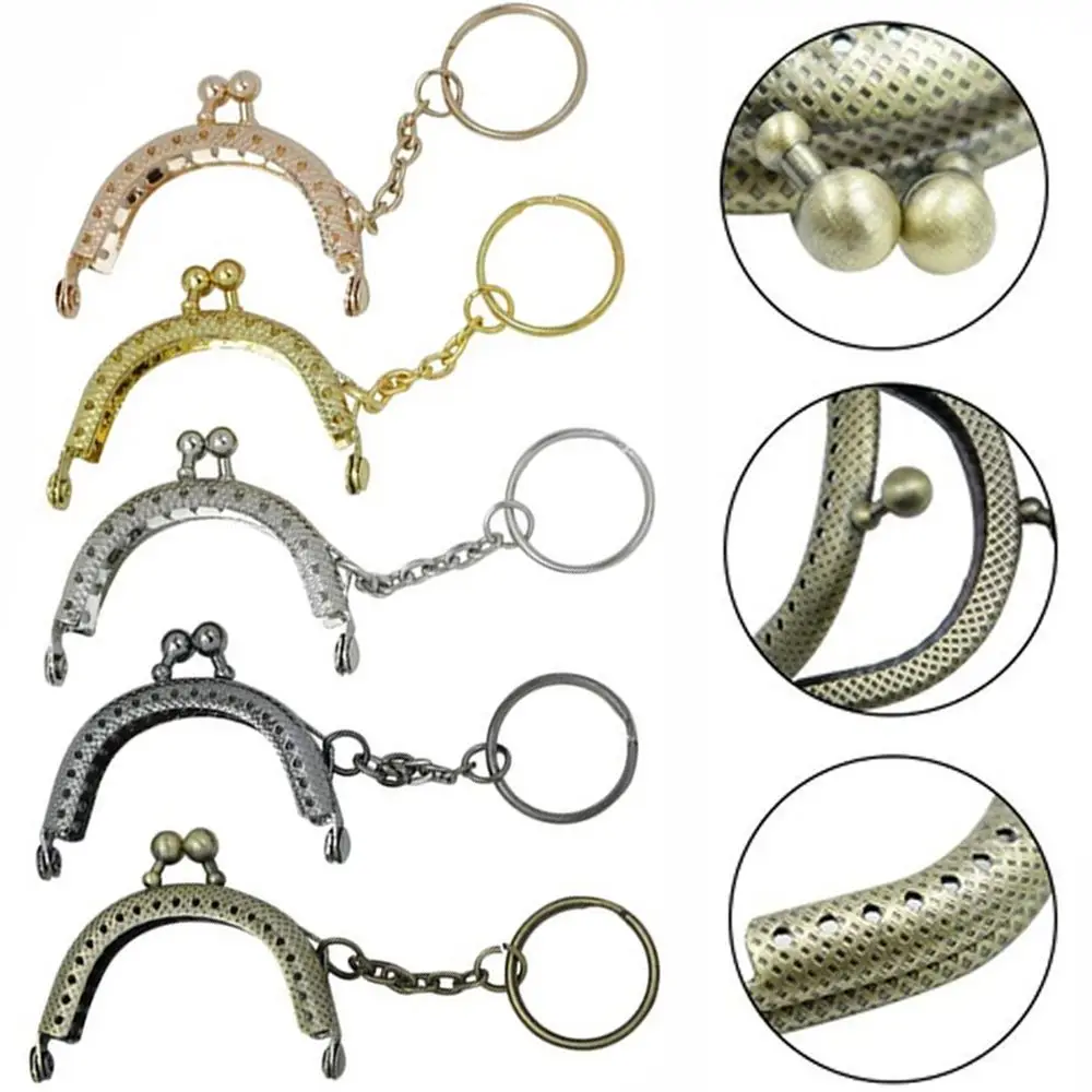 Kogelkop Sleutelhanger Tassen Onderdeel Vervanging Metalen Mini Koppeling Lock Kiss Clasp Lock Portemonnee Accessoire Portemonnee Portemonnee Frame