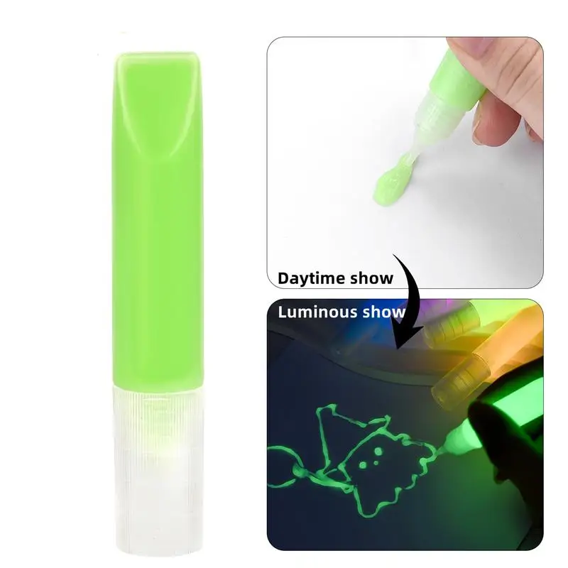 

6ml Fluorescent Luminous Paint Epoxy Resin Pigment Glow In Dark Pigment Dust Phosphor Glitter For Decor Jewelry Making Supplies