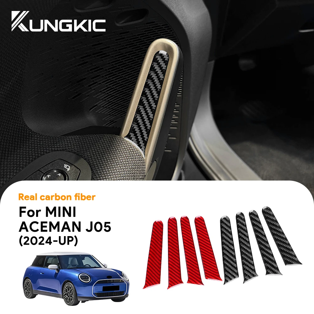 Car Door Handle Pull Side Strip Sticker for Mini Aceman J05 2024 2025 Accessories Carbon Fiber Interior Trim Decoration Styling