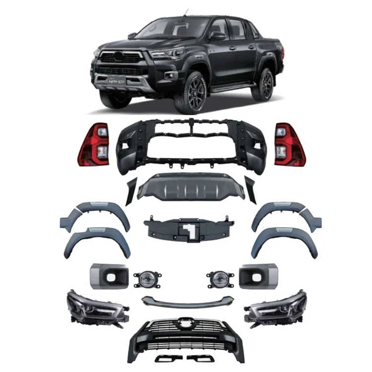 

Hilux Body Kit Full Set Upgrade Front rear bumper for 2020 Hilux Revo Vigo Rocco