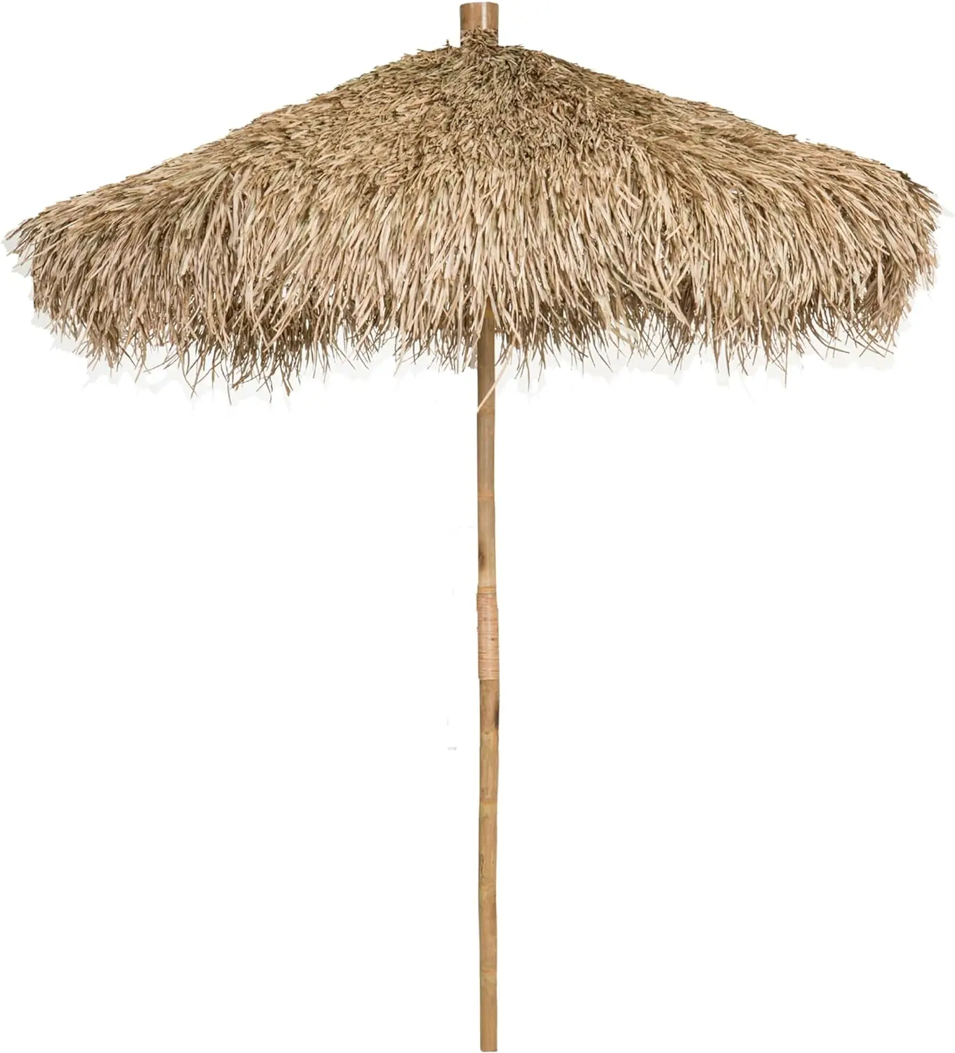 

Backyard X-Scapes Natural Bamboo Sea Grass Thatch 9 FT Umbrella Outdoor Patio Table Market Umbrellas and Shade