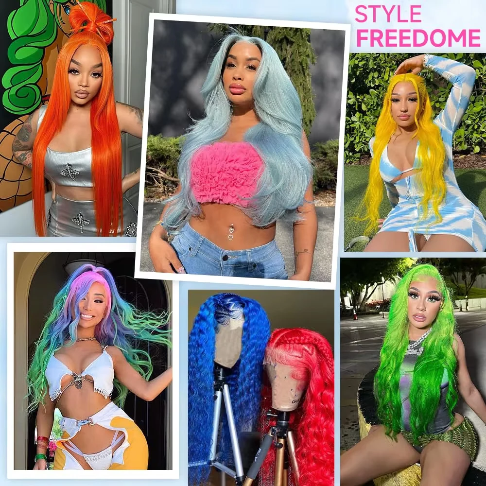 250 Density 13x6 HD Lace Frontal Wig 36 38 Inch 613 Blonde Body Wave 100% Human Hair Wigs Colored Human Hair Wigs Brazilian For Women
