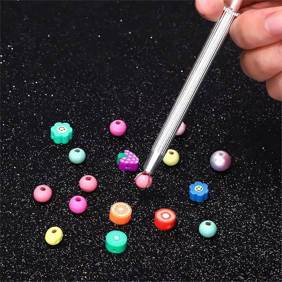 Y192A J~4PCS Grabber Tool Holder Set Jeweler'S Pick Up Sprinkle Pen 4 Claw Piercing Ball Jewelry Locking Tweezers