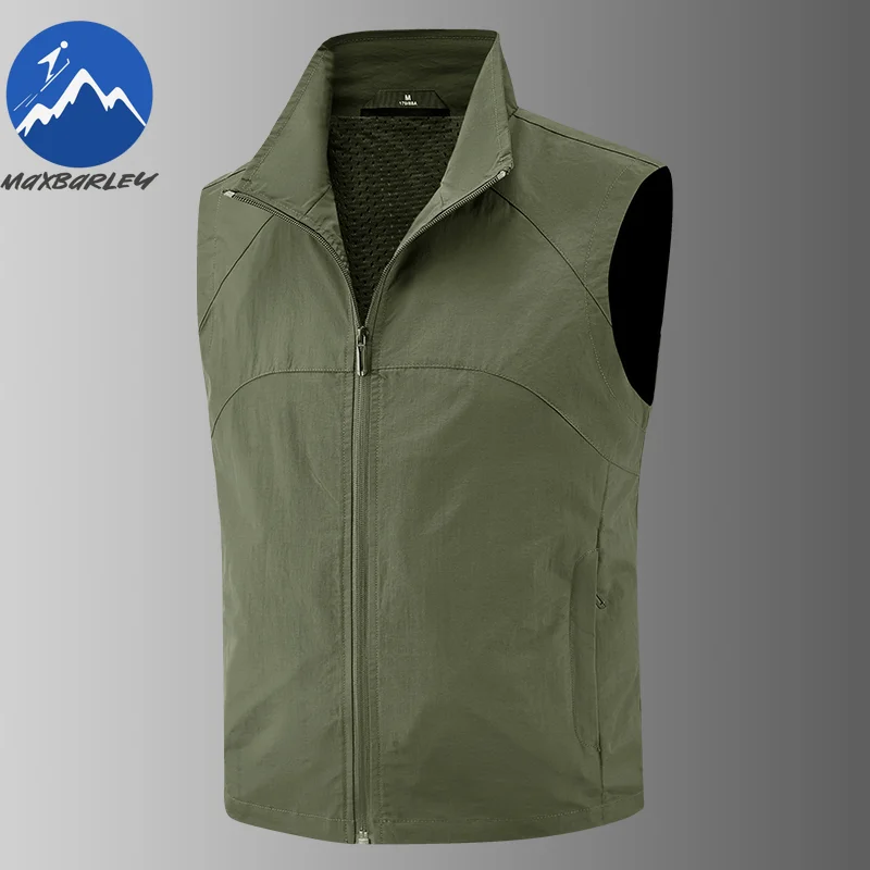 

8XL Size Men Vest Outdoor Fishing Thin Sleeveless Work Jacket Spring and Summer New 2026 Fashion Zipper Pocket Tool Vests Coat