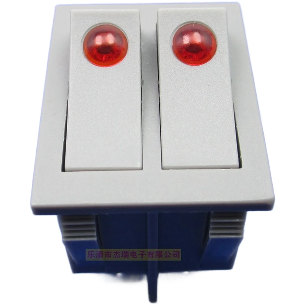 Illuminated 2 Position 6 Pin Rocker Switch 2pcs RK1 23 Boat Type Design with Silver Contacts for Reliable Low Light Operation