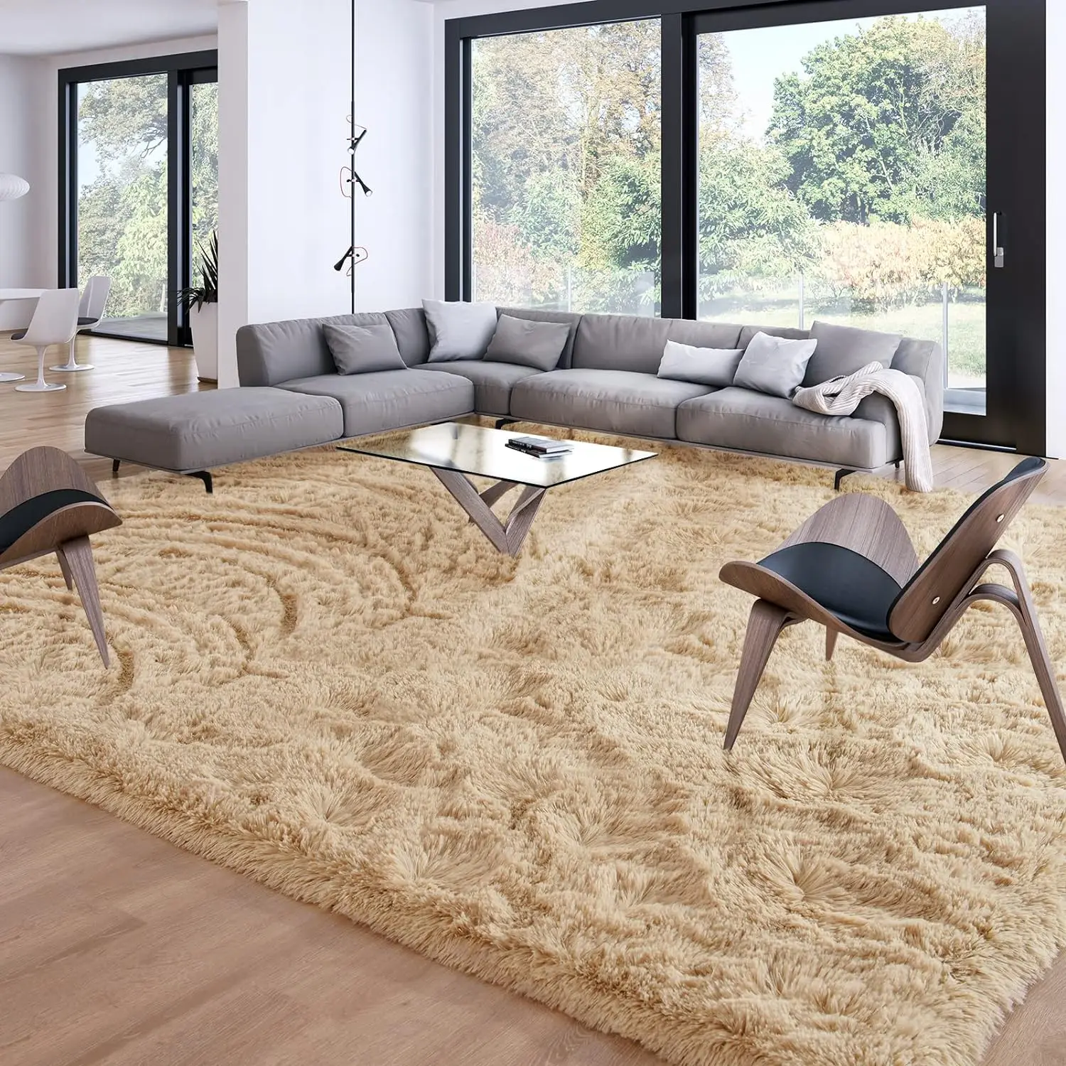 

Bedroom Dorm Kids Room Home Decorative, Non-Slip Plush Fluffy Furry Fur Area Rugs Comfy Nursery Accent Floor Carpet 8x10 Feet