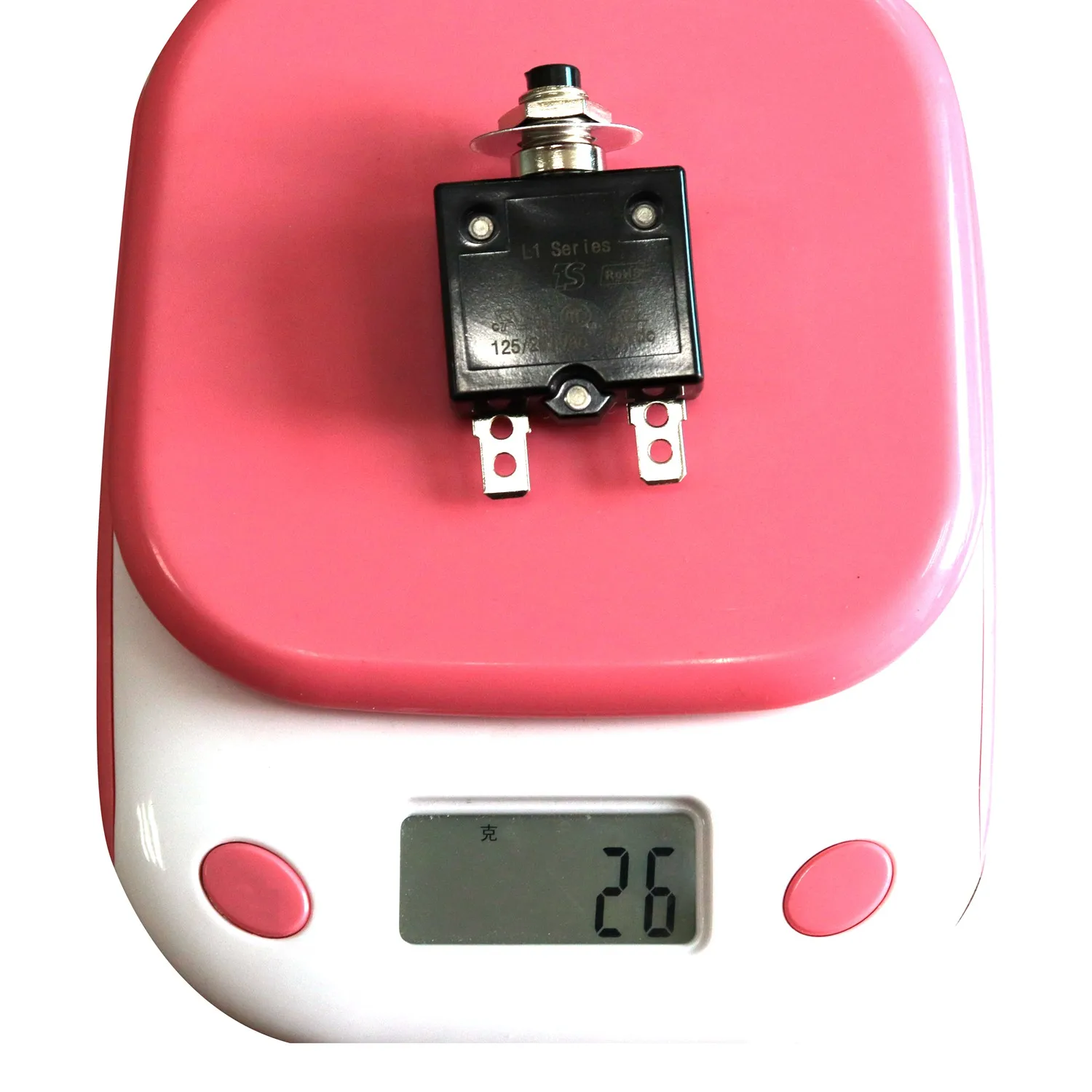 

1X Circuit Breaker 12V/24V Push Button Resettable Thermal Circuit Breaker Panel Mount With Waterproof Cap