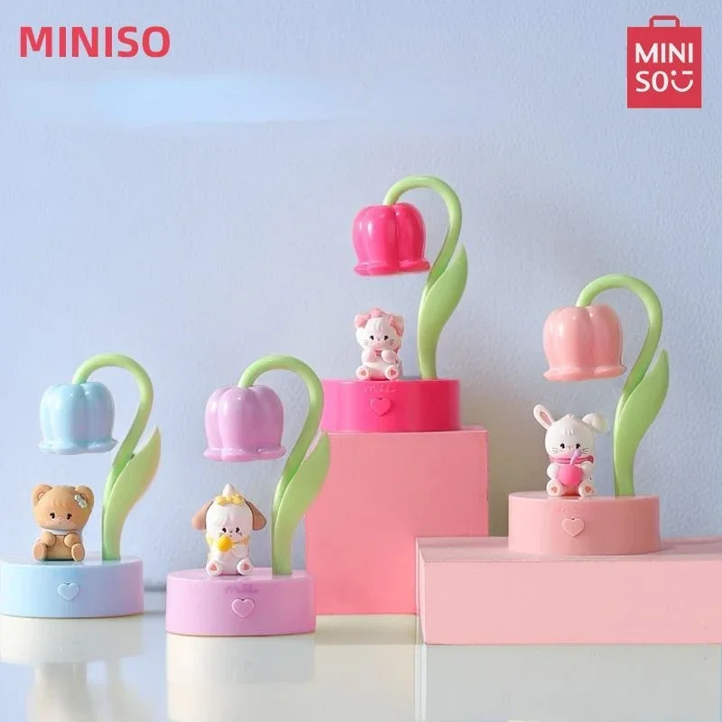 

MINISO знаменитый продукт mikko hyacinth светящийся Ночник светильник милый мультяшный спутник для сна для спальни настольное украшение Рождественский подарок