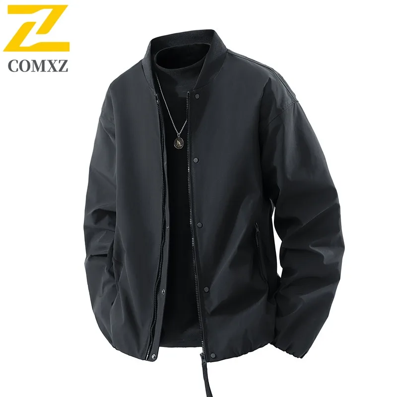 

COMXZ 2025 Мужская винтажная куртка Водонепроницаемая ветрозащитная рабочая одежда в стиле ретро в американском стиле Пальто Потертая повседневная уличная одежда Верхняя одежда