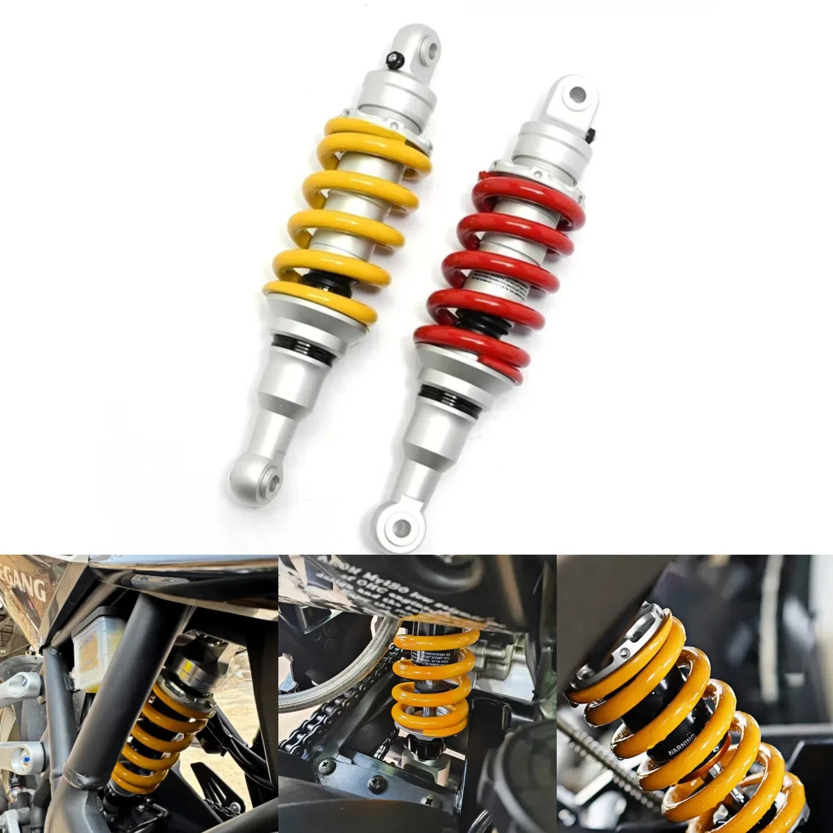 285MM Universal Motorcycle Adjustable Rear Shock Absorber Oil-gas Mixing Rear Shock Suspension