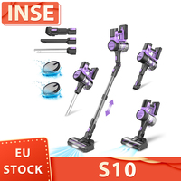 INSE S10 Cordless Vacuum Cleaner, 26kPa Powerful Suction, 1.2L Dustbin, 50min Max Runtime, Removable Battery, LED Headlight