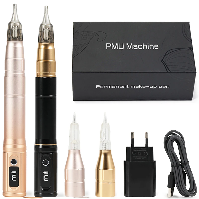 

Wireless PMU Machine Tattoo Pen Professional Permanent Makeup Microblading Eyebrow Lip Rotary Tattoo Kits For Body Art Supplies