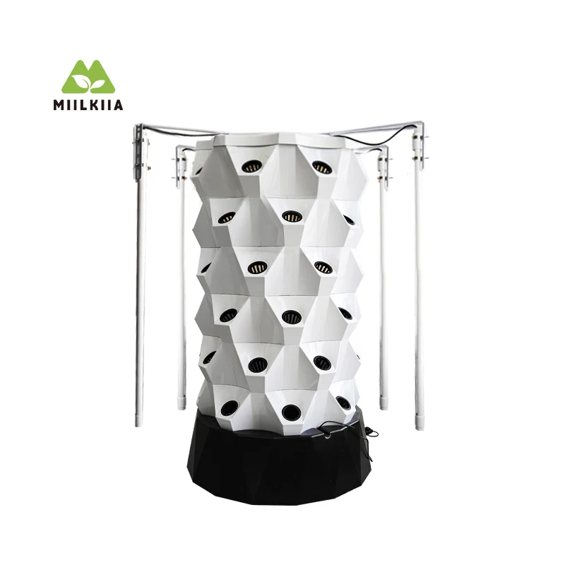 6， 8，10  Layers customized Farm Greenhouse Hydroponic Growing System Vertical Pineapple Tower for Vegetables