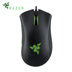 Mouse da gioco cablato essenziale Razer DeathAdder originale 6400DPI sensore ottico 5 pulsanti indipendenti per PC portatile Gamer