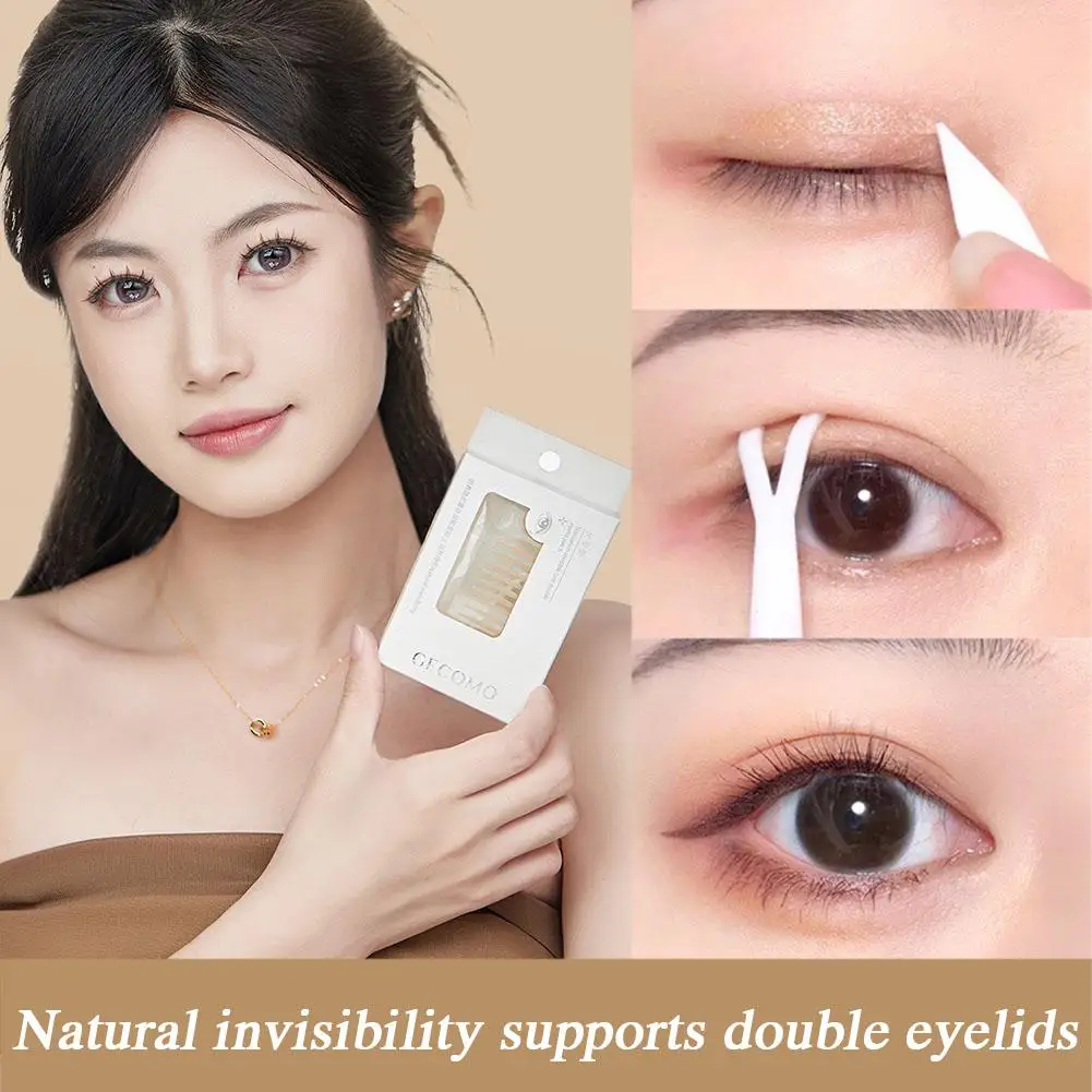 Self-adhesive Double Eyelid Tape Sticker Invisible Mesh Olive-shaped Paste Natural Eye Lace Strips Makeup Eyelid Lift Tools Y1G6