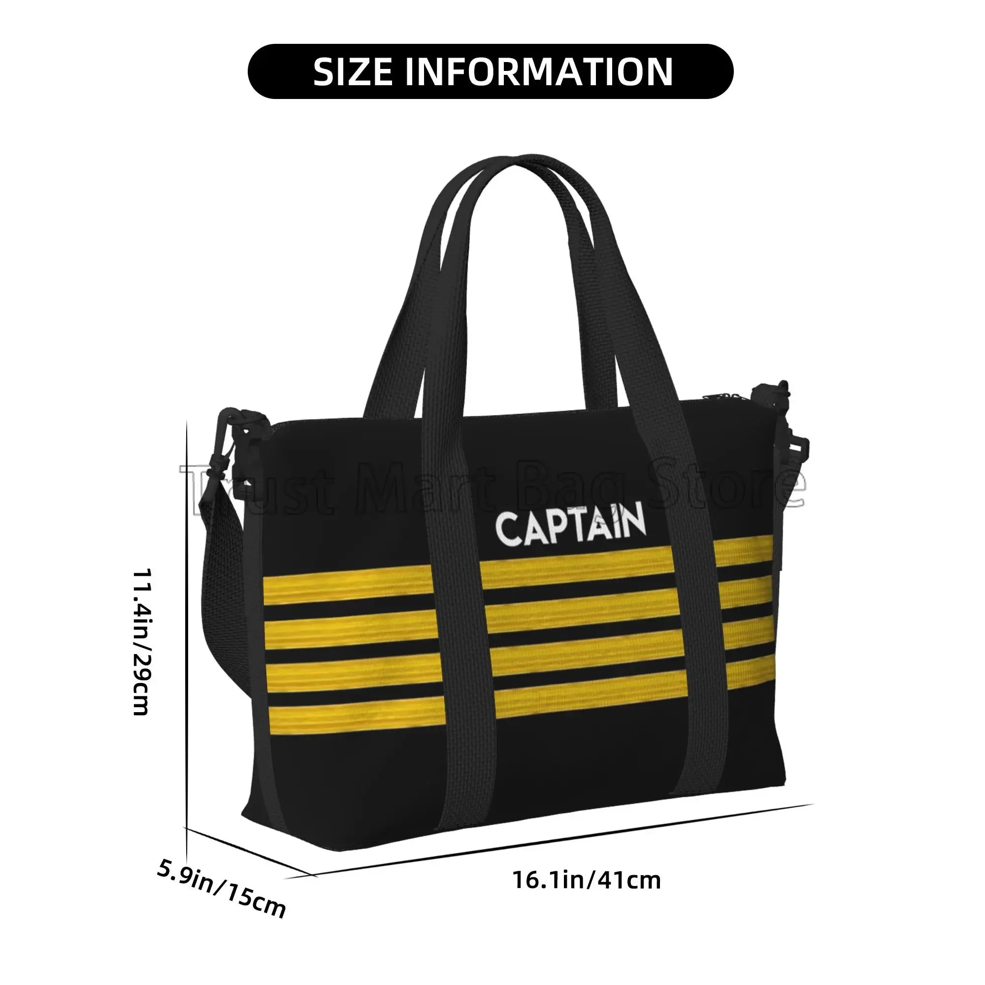 Born To Fly Captain Stripes 더플 백 남여 방수 스포츠 여행 수하물 핸드백 휴대용 Weekender Overnight Bag